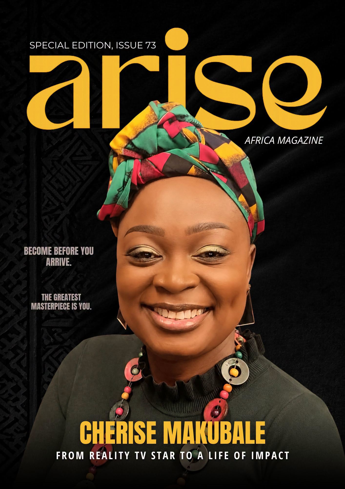 Cherise Makubale Featured in Arise Africa Magazine: From Reality TV Star to a Life of Impact